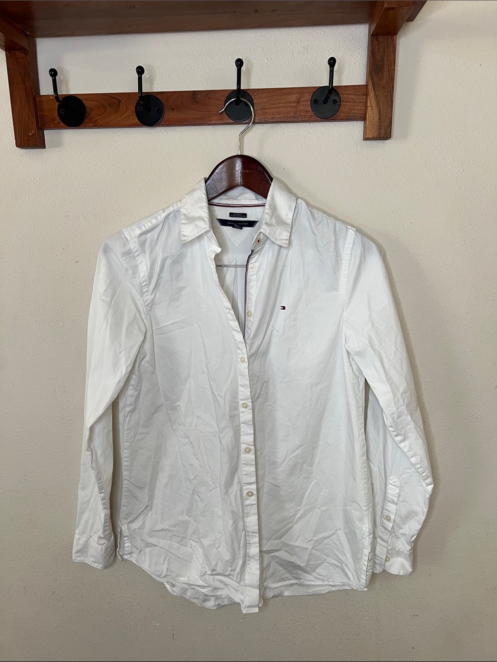 Tommy Hilfiger White Button Down Longsleeve Sz XS Relaxed Fit Mens